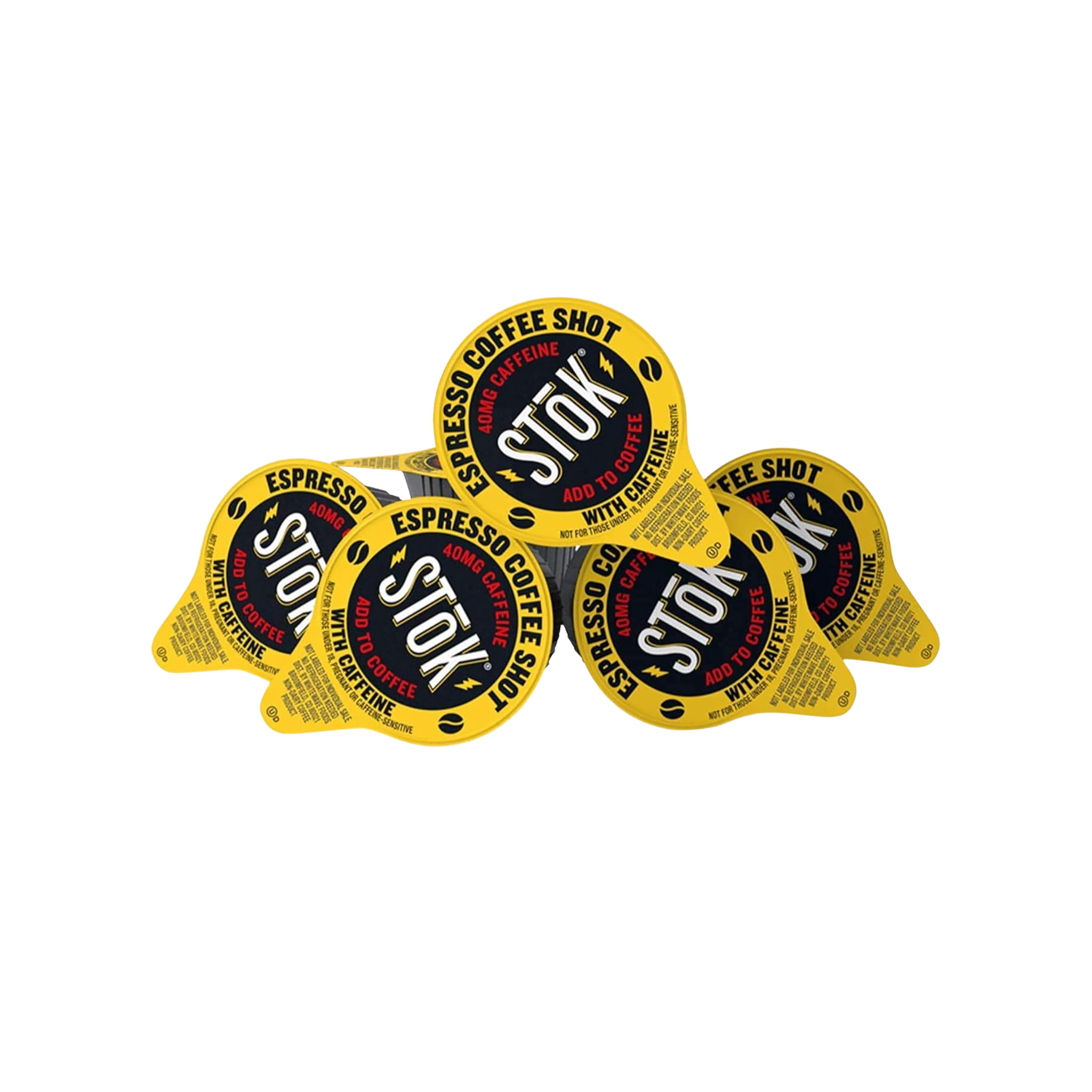 100 SToK Caffeinated Unsweetened Black Coffee Shots.