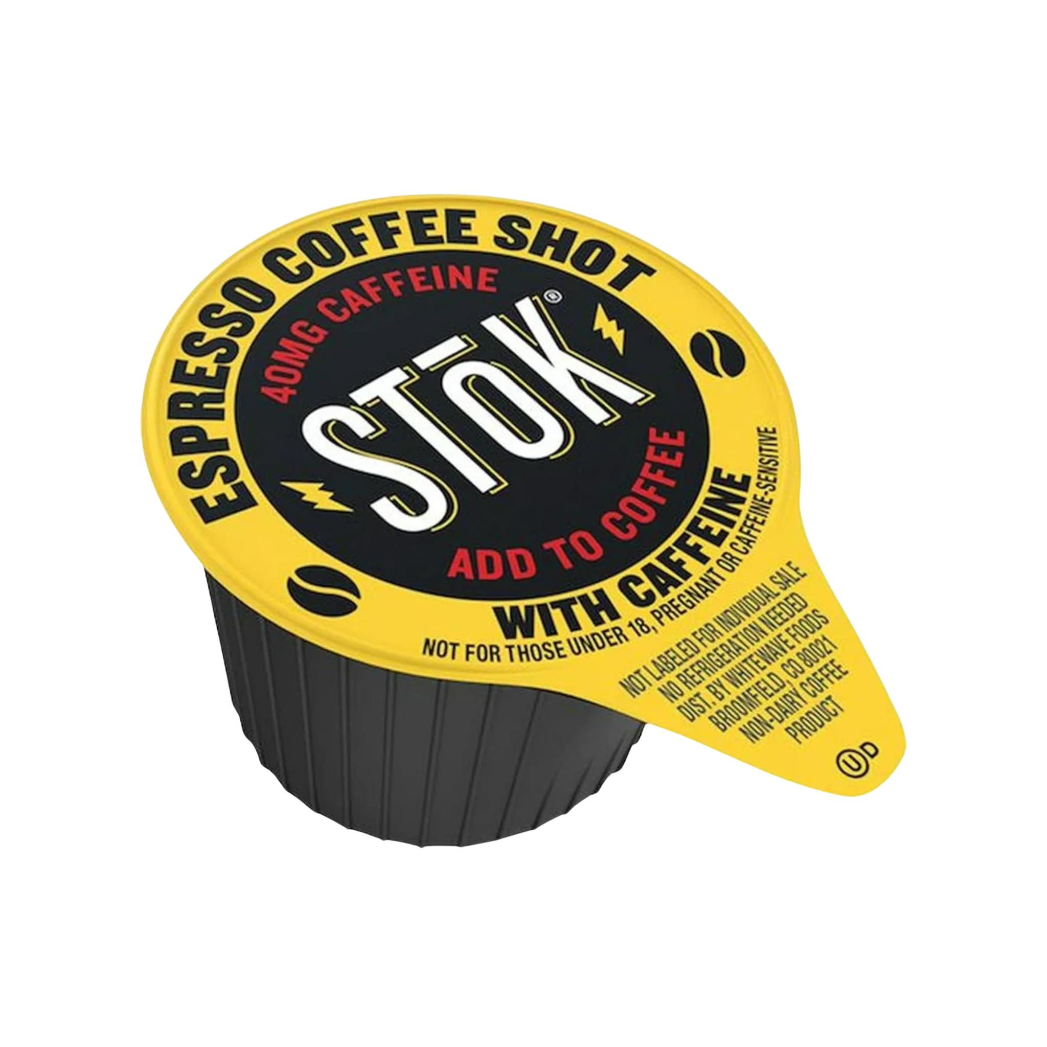 100 SToK Caffeinated Unsweetened Black Coffee Shots.