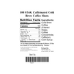 100 SToK Caffeinated Unsweetened Black Coffee Shots.