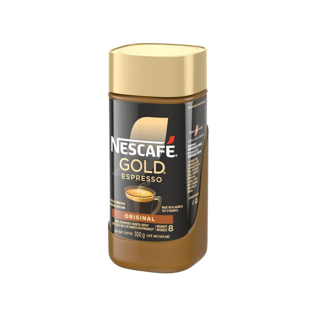 NESCAFE Gold Espresso Instant Coffee, 100g/3.5oz, Jar (2 Pack), {Imported from Canada}