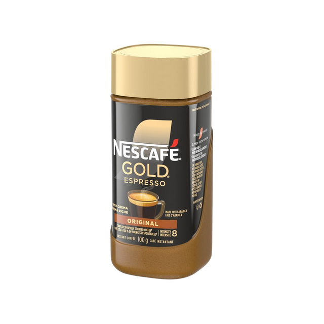 NESCAFE Gold Espresso Instant Coffee, 100g/3.5oz, Jar (2 Pack), {Imported from Canada}