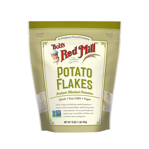 Bob's Red Mill Potato Flakes, 16oz (Pack of 4) - Non GMO, Vegan, Kosher