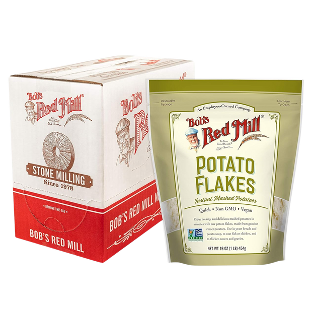 Bob's Red Mill Potato Flakes, 16oz (Pack of 4) - Non GMO, Vegan, Kosher