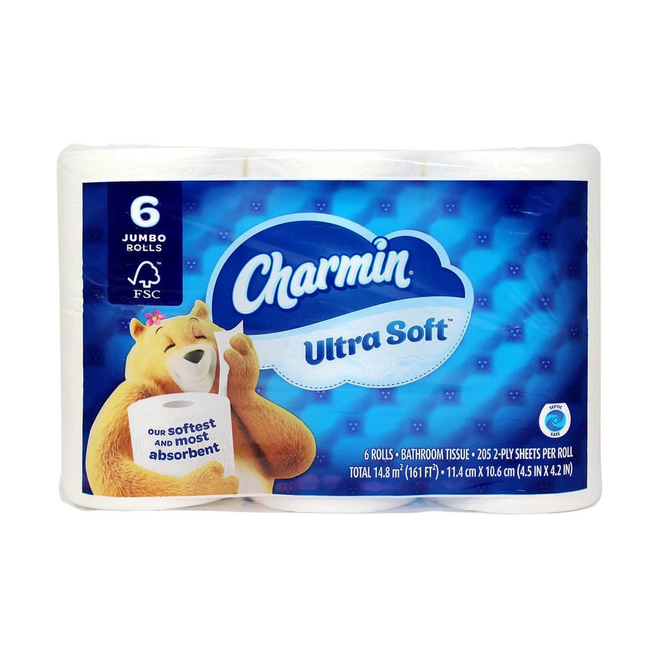 Charmin Ultra Soft Jumbo Rolls Septic Safe White