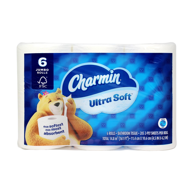 Charmin Ultra Soft Jumbo Rolls Septic Safe White