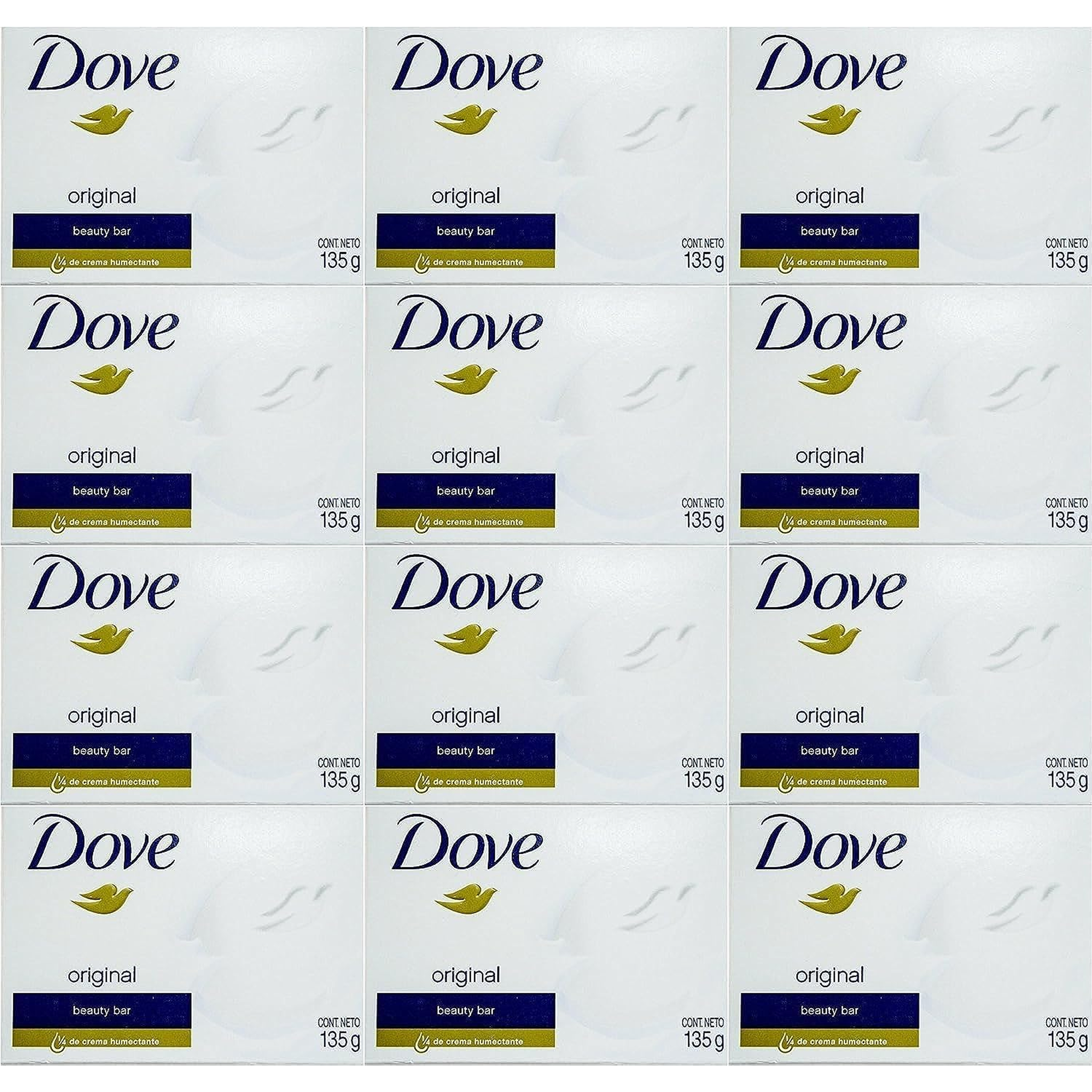 Dove White Cream Bar 4.75 Oz / 135 Gr (Pack of 12)