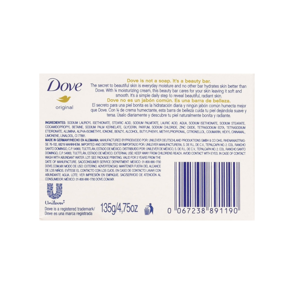 Dove White Cream Bar 4.75 Oz / 135 Gr (Pack of 12)