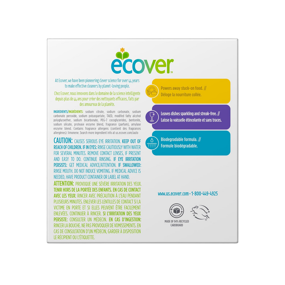 Ecover Automatic Dishwasher Soap Tablets, Citrus, 25 Count