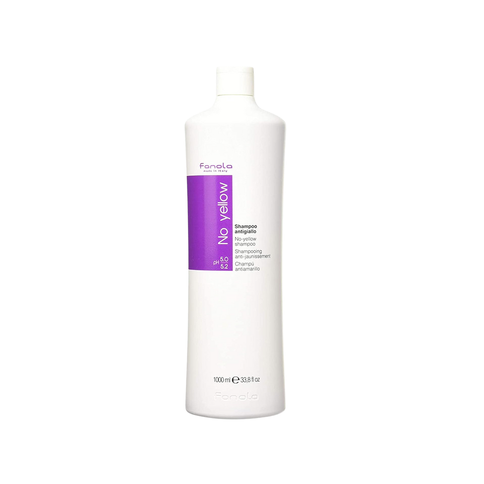 Fanola No Yellow Shampoo | Colour Depositing Purple Shampoo for Blonde, Silver, Gray, and Highlighted Hair | Anti Brass Shampoo Toner to Remove Yellow Tones & Brassiness from Bleached Hair