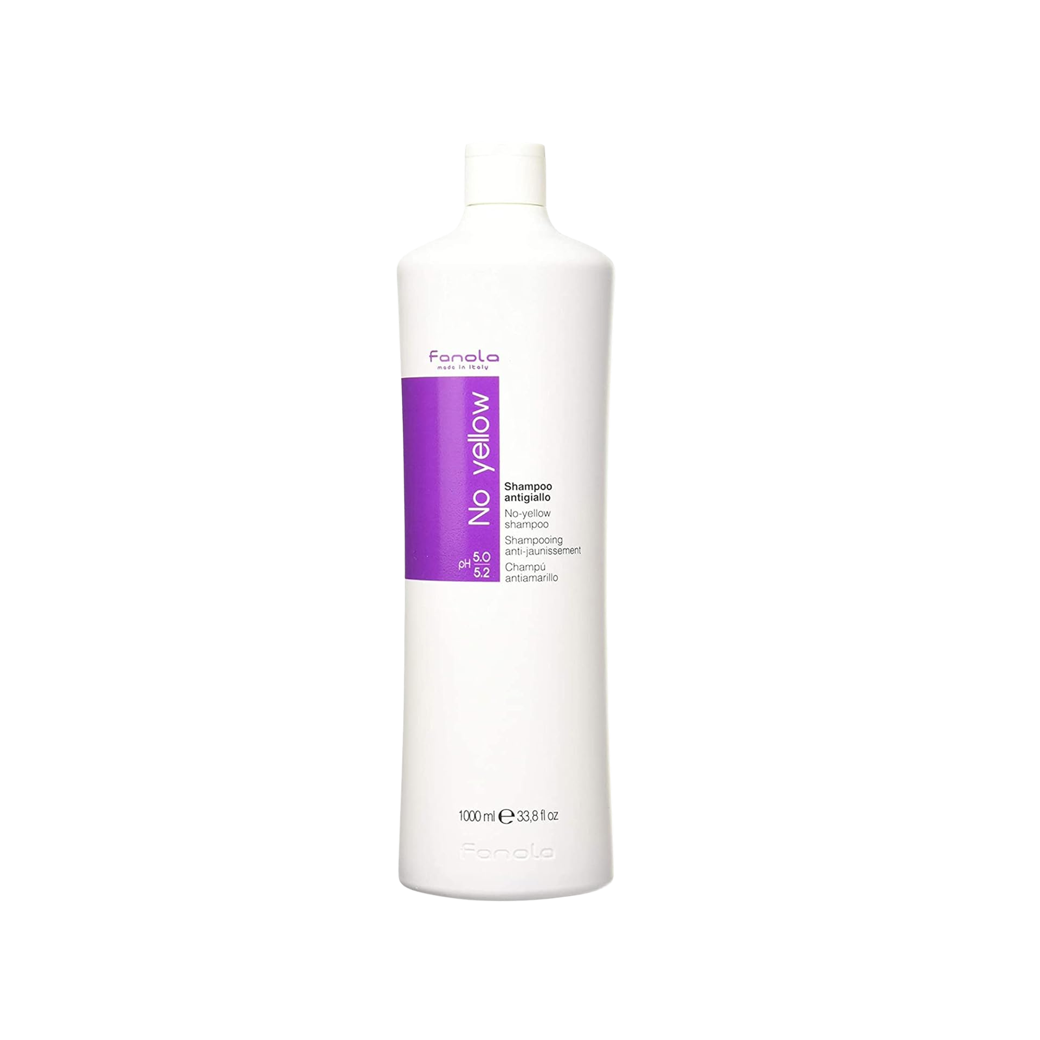 Fanola No Yellow Shampoo | Colour Depositing Purple Shampoo for Blonde, Silver, Gray, and Highlighted Hair | Anti Brass Shampoo Toner to Remove Yellow Tones & Brassiness from Bleached Hair