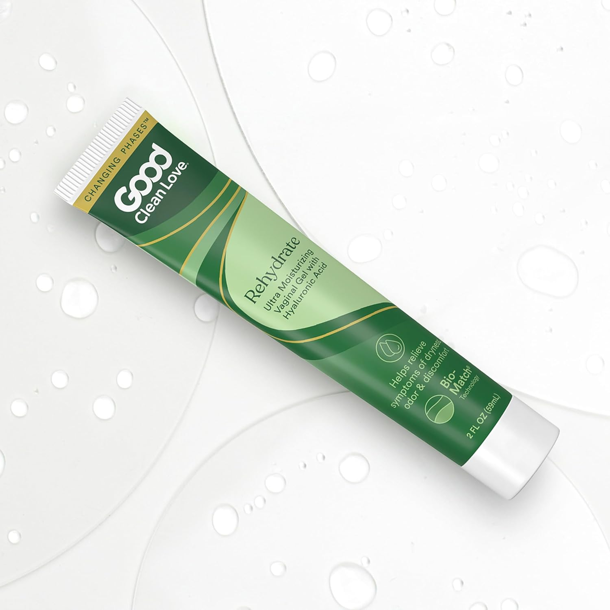 Good Clean Love BioNourish Ultra Moisturizing Vaginal Gel with Hyaluronic Acid, pH-Balanced & Water-Based, Long Lasting Relief from Dryness & Discomfort for Women, 2 Oz