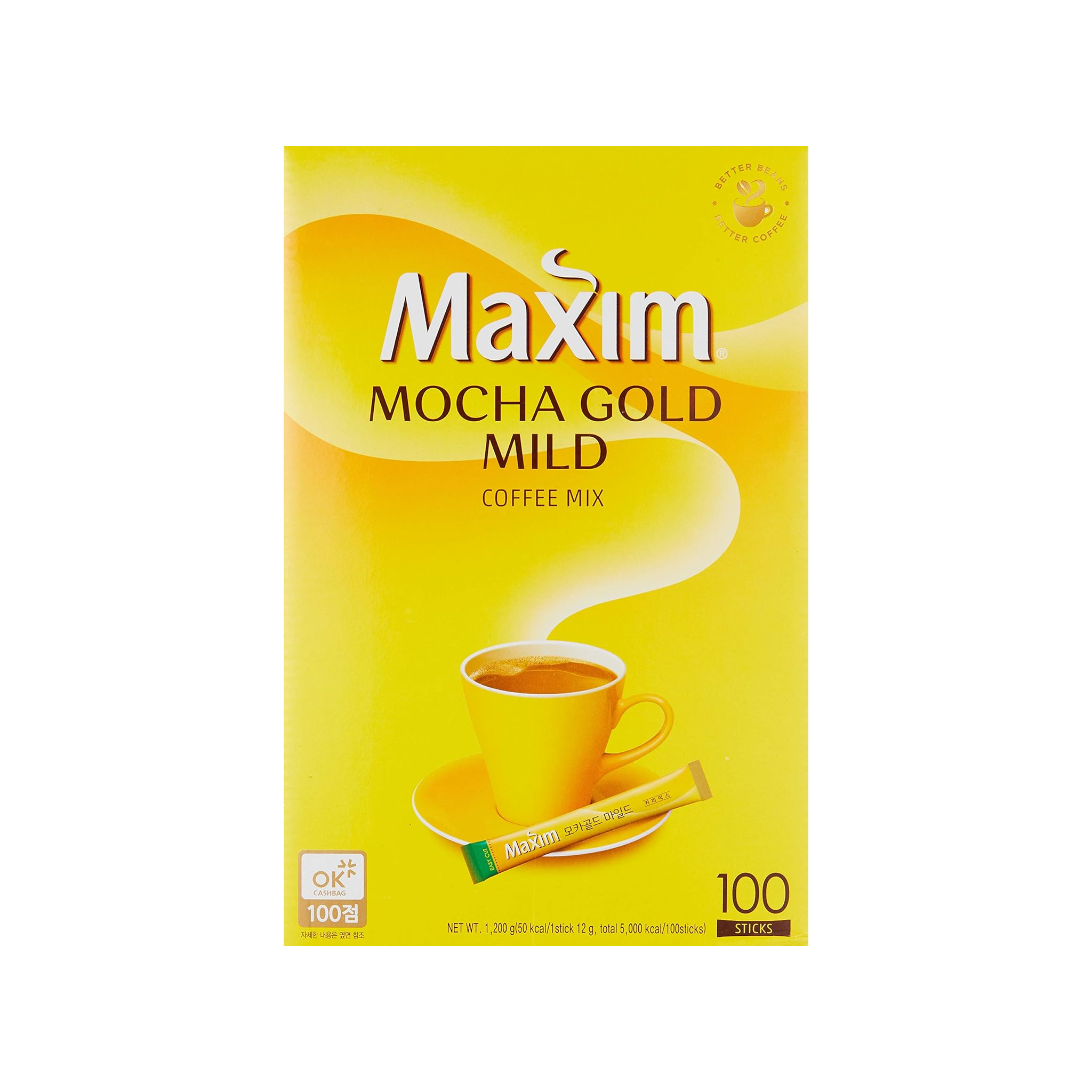 Maxim Mocha Gold Korean Instant Coffee - 100pks