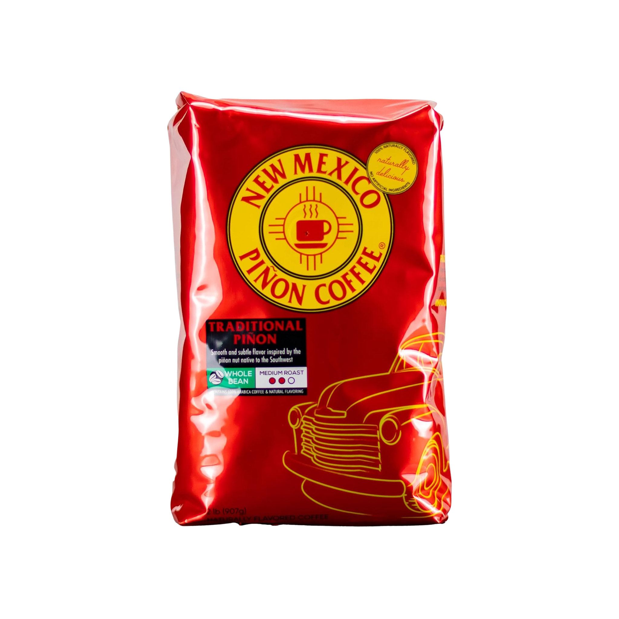 New Mexico Piñon Coffee Naturally Flavored Coffee (Traditional Piñon Whole Bean, 2 pound)