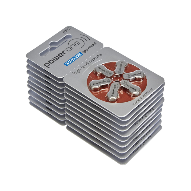 Power One Zinc p312 hearing aid battery,60 pcs pack