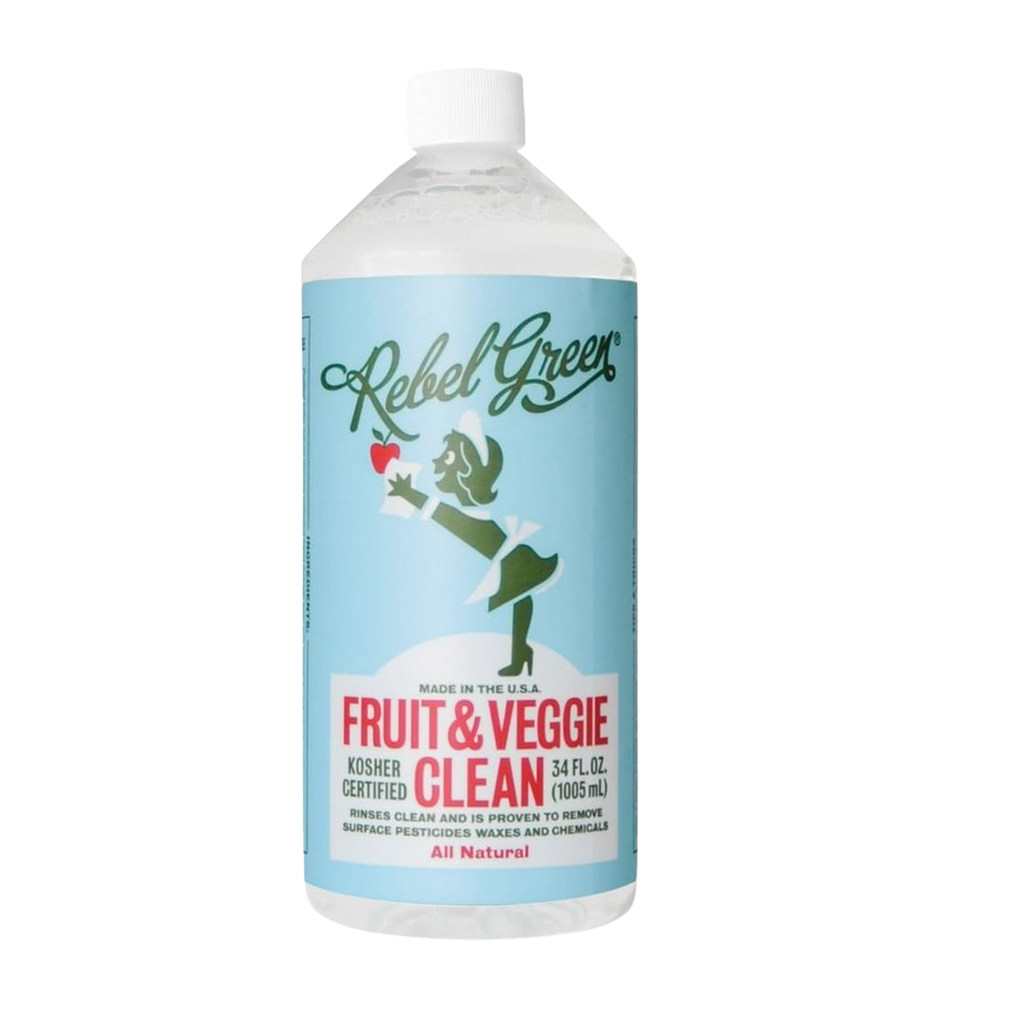 Rebel Green Fruit and Veggie Wash, Natural Fruit and Vegetable Produce Cleaner