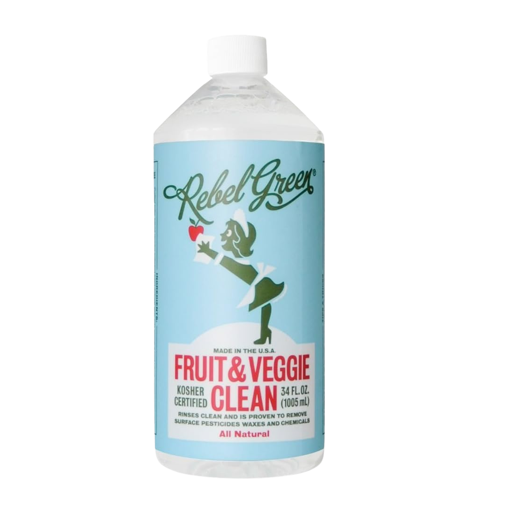 Rebel Green Fruit and Veggie Wash, Natural Fruit and Vegetable Produce Cleaner