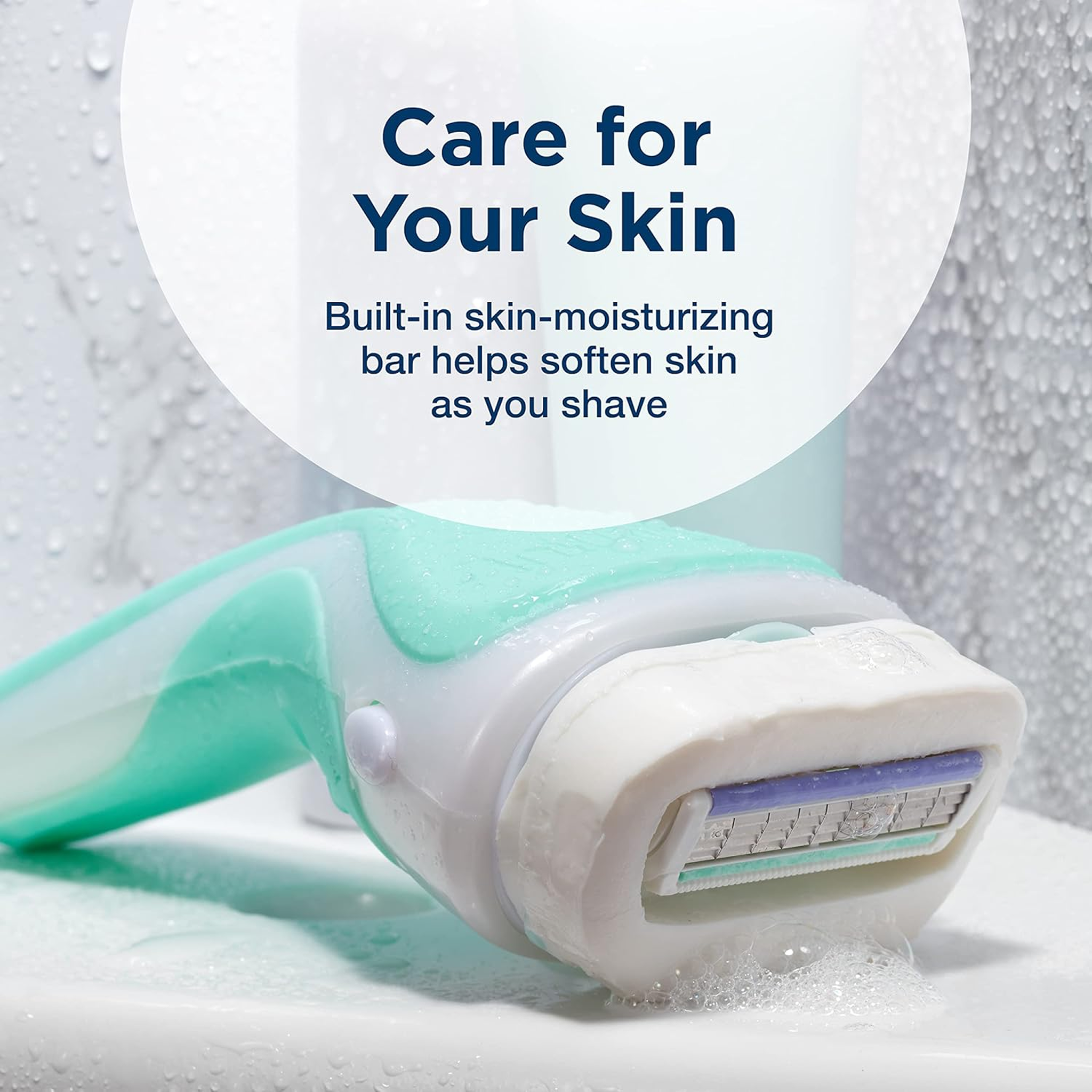 Schick Intuition Naturals Sensitive Care Womens Razor with Aloe, Includes 2 Womens Razor Refills