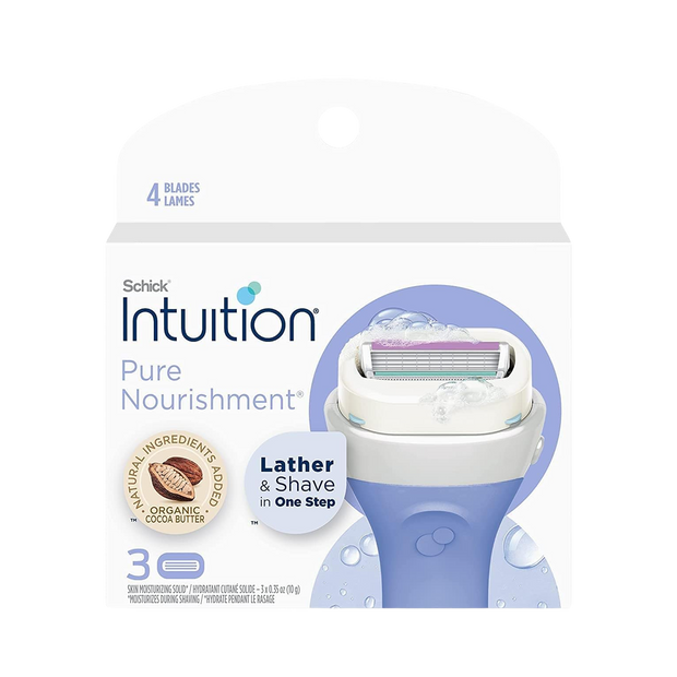 Schick Intuition Pure Nourishment with Organic Cocoa Butter 12 Cartridge Women's Razor Refills