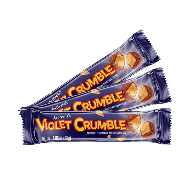 Violet Crumble Chocolate Bars – 20 Count Box – Honeycomb Toffee Covered in Rich Chocolate
