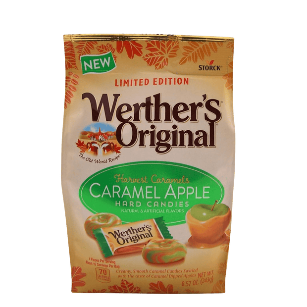 Werther's Original Limited Edition Caramel Apple Hard Candies, Individually Wrapped Pieces, 8.57 Ounces