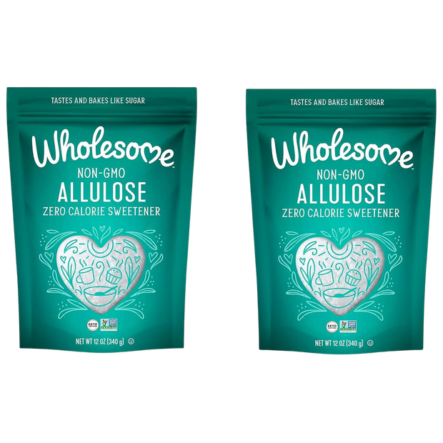 Wholesome Allulose Sweetener, 12-Ounce Bag, Zero Calorie Granulated Sugar Substitute, Non GMO, Non Erythritol, Gluten Free & Vegan Keto Sweetener (Pack of 2)